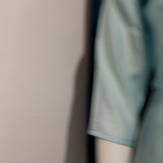 "Sky blue Roman silk suit with organza dupatta displayed on mannequin"

"Flat lay of embroidered kurta, pants, and printed dupatta"